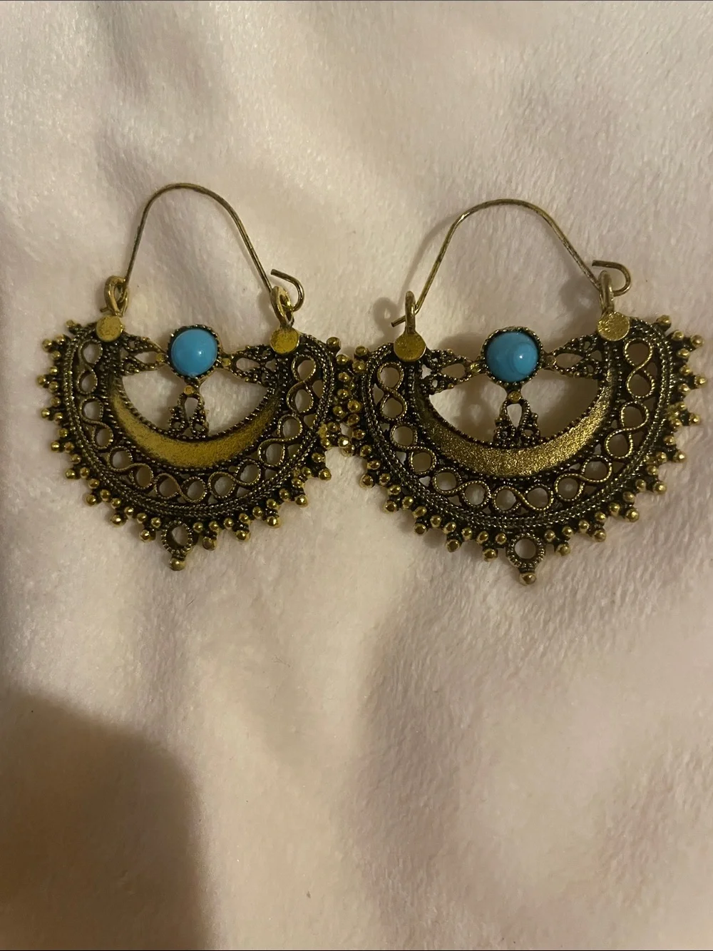 Boho Teardrop & Filigree Earring Set - Turquoise, Multi